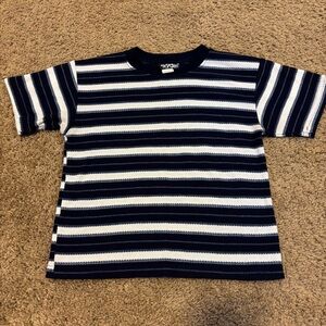Vintage Navy & White Striped Baby Tee